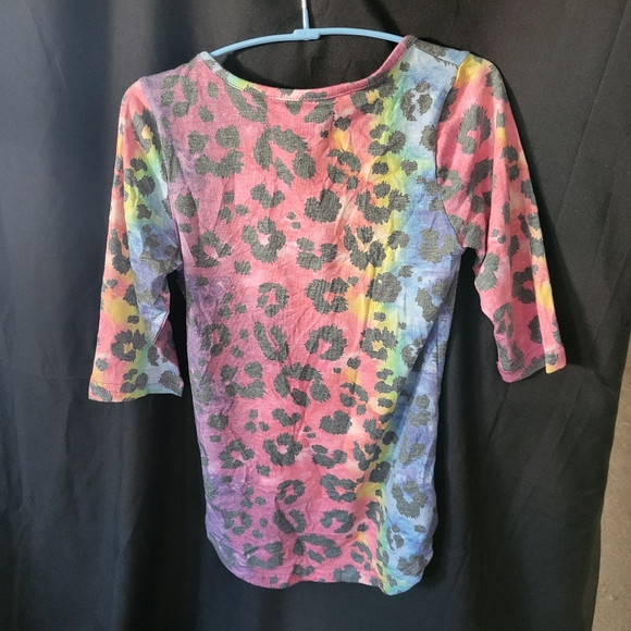 Kids small rainbow leopard high low top - Picture 4 of 6